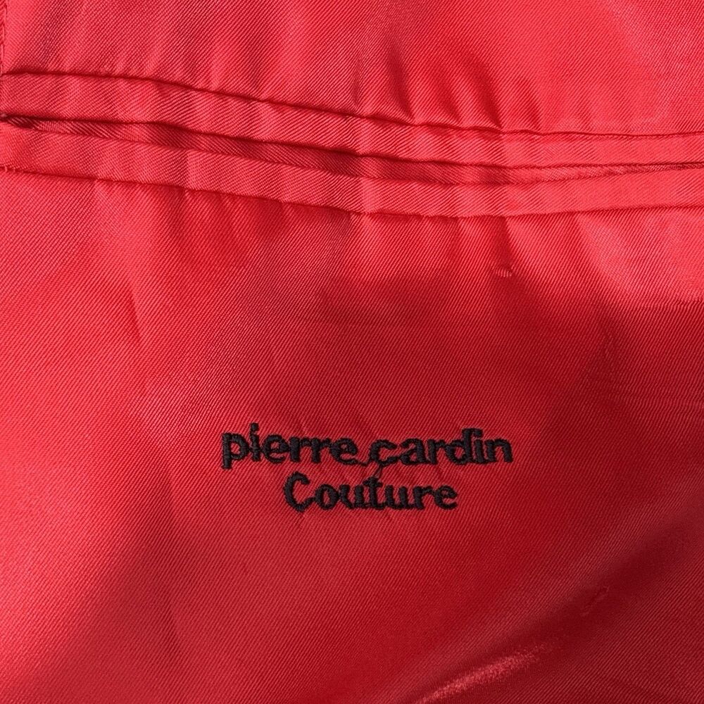 Vintage Pierre Cardin Couture Black Tuxedo Jacket Blazer Wool Satin 42XL - Picture 3 of 13